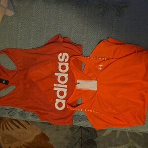 Under Armour And Addidas Razer Back Work Out Tops